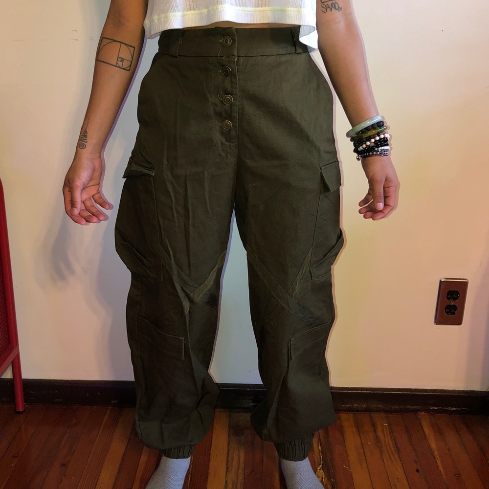 Dolls Kill ‘Better Be’ Dark green cargo joggers